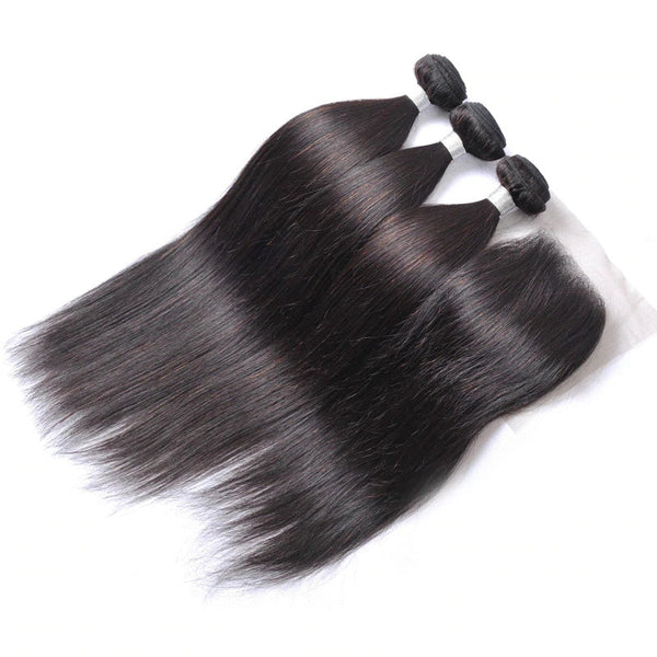 Get the Ultimate Hair Transformation with our Straight Hair Bundles Deal + Transparent Closure